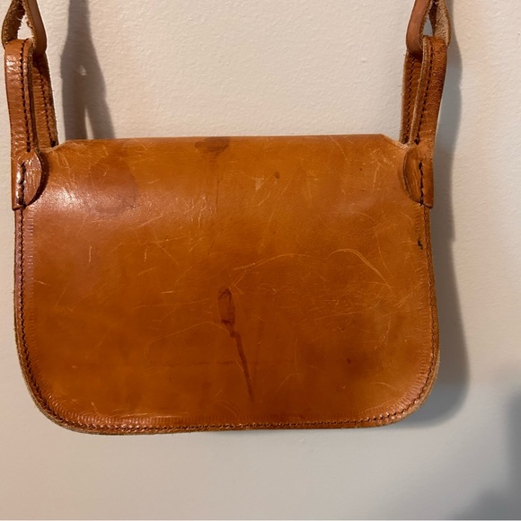 Hand Crafted Handbags - Vintage Handcrafted 100% Leather Crossbody Messenger Bag Medium Size